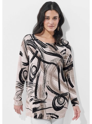 Alba Moda Pullover in stein / taupe / schwarz