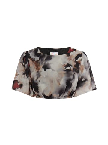 IZIA Damen Bluse Mit Batikmuster in Schwarz Mehrfarbig