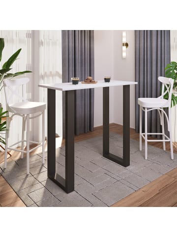 ebuy24 Bartisch Xona schwarz Weiß 110 x 50 cm
