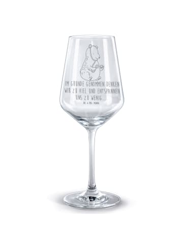 Mr. & Mrs. Panda Glas Rotwein Bär Arzt mit Spruch in Transparent