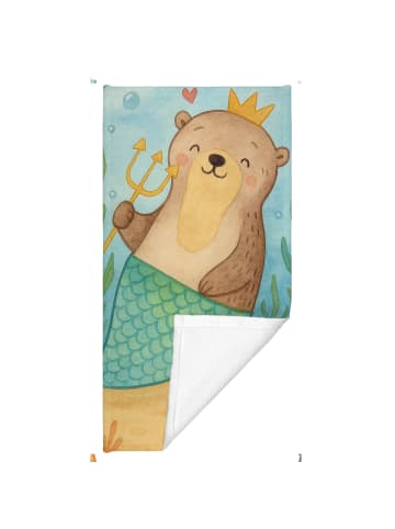 Mr. & Mrs. Panda Strandtuch Wassermann Astrologie Design ohne Sp... in Weiß