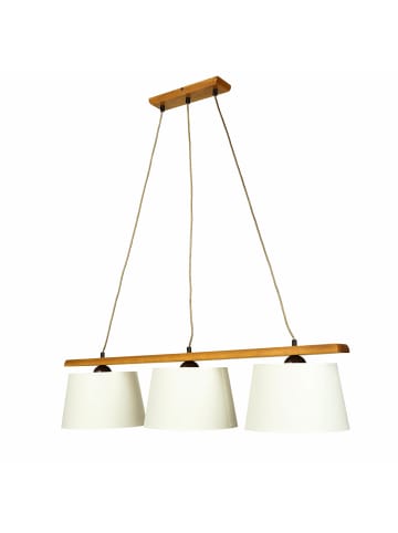 Licht-Erlebnisse Pendelleuchte (B)90 x (L)90 x (T)89 cm in Eiche Rustikal Ecru