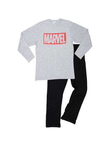 United Labels Marvel Schlafanzug  Langarm in grau/schwarz