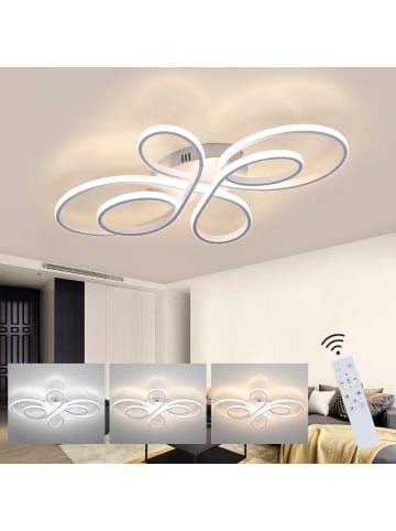 ZMH LED Deckenleuchte in weiß Dimmbar 78W Modern Schlafzimmerlampe L 80cm