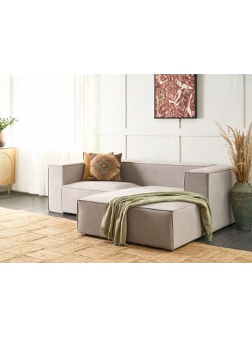 Beliani 2-Sitzer Sofa VERNON in Beige - (W) 236 x (H) 68 x (L) 175 cm