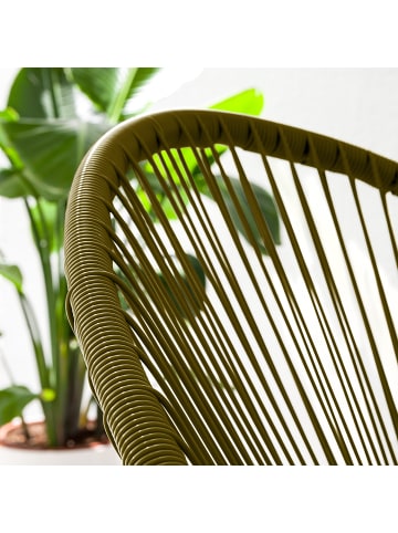 home24 Sitzgruppe Copacabana 3-teilig in Olivgrün