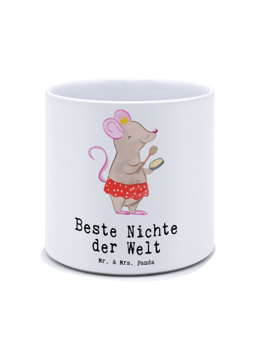 Mr. & Mrs. Panda Kräutertopf Maus Beste Nichte der Welt mit Spruch in Weiß