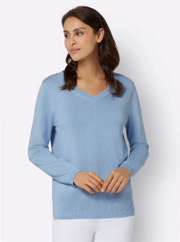WITT WEIDEN V-Ausschnitt-Pullover in eisblau