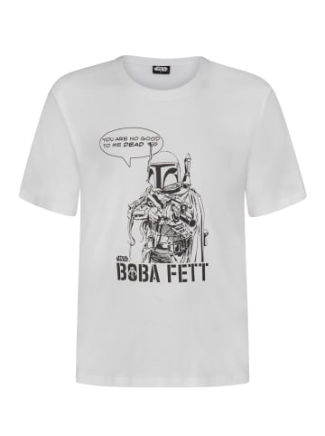 Star Wars T-Shirt kurzarm Star Wars Boba Fett in Weiß