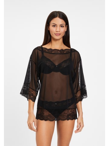 PETITE FLEUR GOLD Netzshirt in schwarz