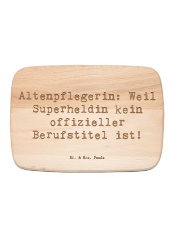 Mr. & Mrs. Panda Frühstücksbrettchen Spruch Altenpflegerin Super... in Transparent