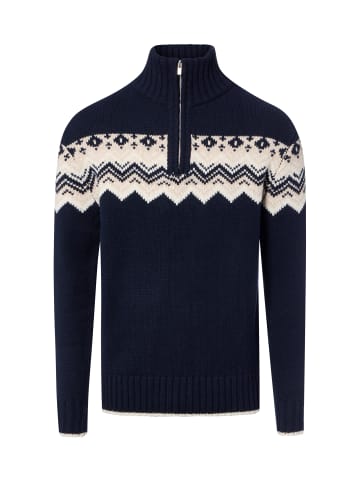 Nils Sundström Pullover in marine ecru - 0002