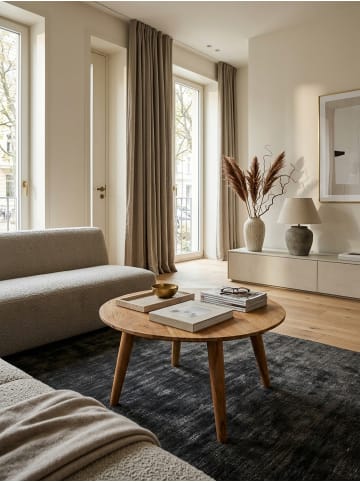 KADIMA DESIGN Couchtisch | Akazie, ø75x40cm, Massivholz, Rund