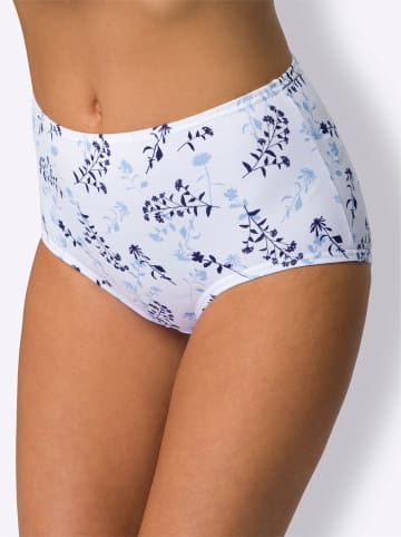Sieh an! Taillenslip in weiß + marine + eisblau