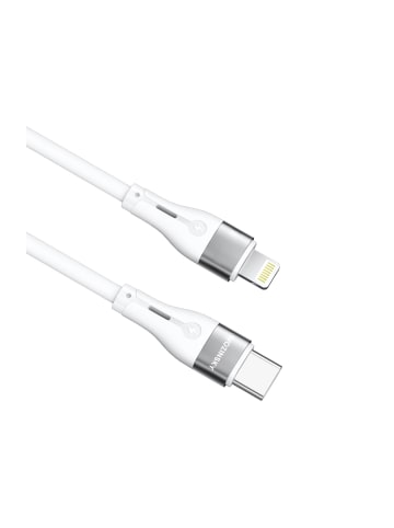 Wozinsky PD 27 Watt Schnell-Ladekabel iPhone / Typ-C (USB-C) Kabel 2 Meter in Weiß