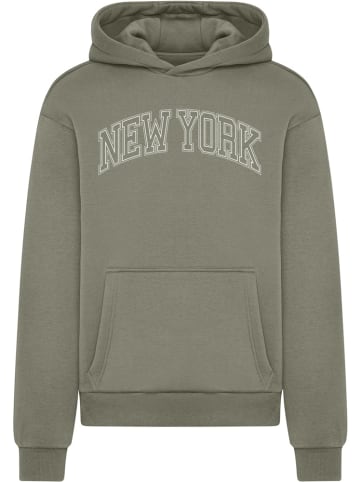 Mister Tee Hoodie "New York Fluffy Hoody" in Grün
