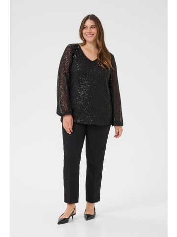 KAFFE curve Langarm-Bluse KClaila Regular fit in Black Deep CC