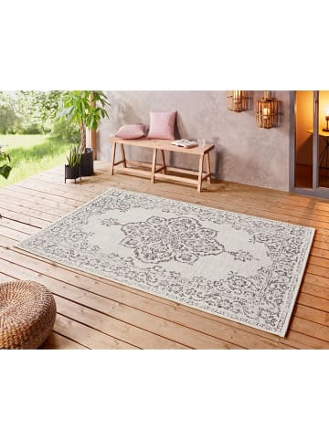 NORTHRUGS In- & Outdoor Teppich Tilos Creme Grau Anthrazit