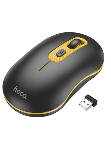 HOCO Kabellose Computermaus 2,4G in Schwarz 1600 DPI USB-Empfänger in Schwarz