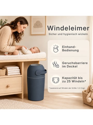Kinderhaus Blaubär Magic Majestic Windeleimer TOP in Graphite
