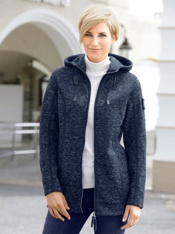 WITT WEIDEN Fleece-Jacke in marine-meliert