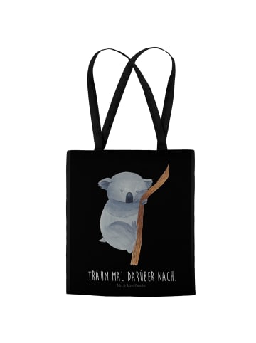 Mr. & Mrs. Panda Tote Bag Koalabär mit Spruch in Schwarz