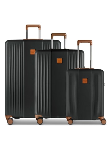 BRIC`s Ferrara 4 Rollen Kofferset 3-teilig mit Dehnfalte black