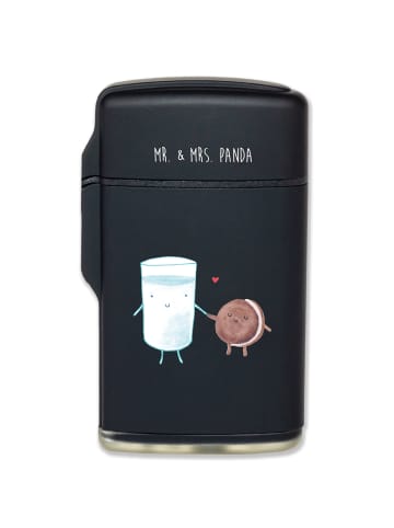 Mr. & Mrs. Panda Feuerzeug Milch Keks ohne Spruch in Schwarz