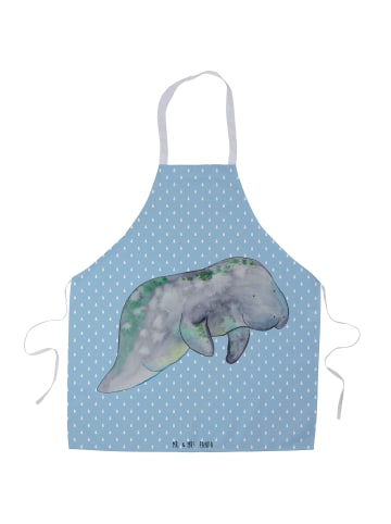 Mr. & Mrs. Panda Schürze Seekuh Chillen ohne Spruch in Blau Pastell