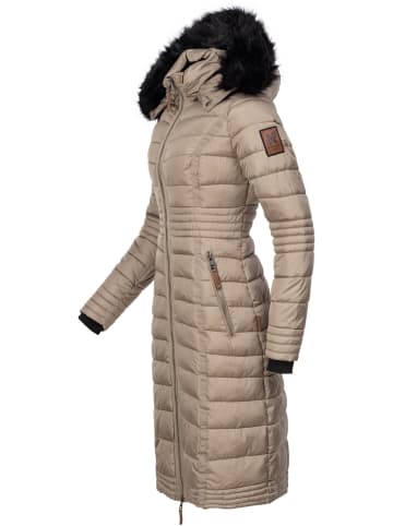 Navahoo Wintermantel Umay in taupe