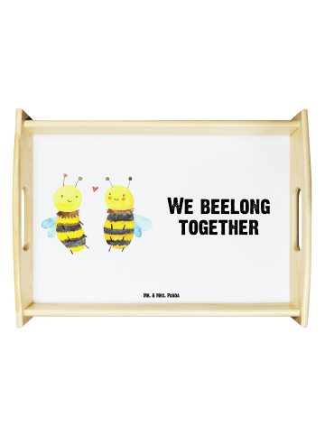 Mr. & Mrs. Panda Tablett Biene Verliebt mit Spruch in Weiß