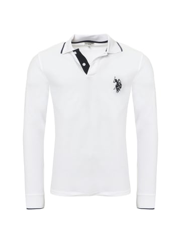 U.S. Polo Assn. PoloShirt Langarm in Weiss