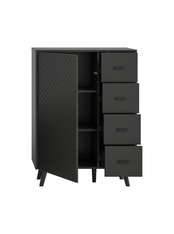 ebuy24 Sideboard Linea Grau 84 x 37 cm