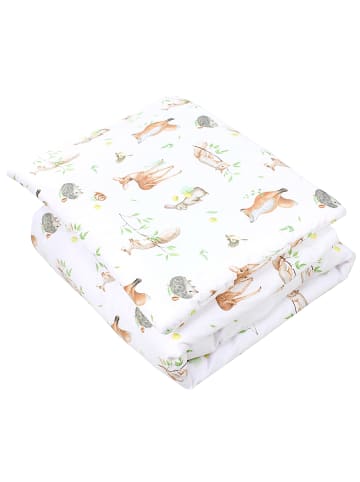 TupTam Kinder Bettdecken Set Gemustert in weiß/beige