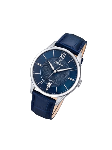 Festina Analog-Armbanduhr Festina Klassik dunkelblau groß (ca. 43mm)