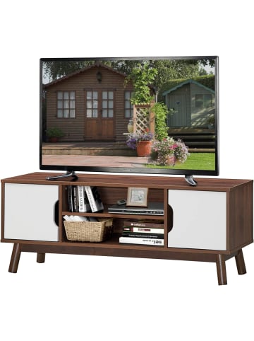 COSTWAY TV-Lowboard 120 cm in Weiß