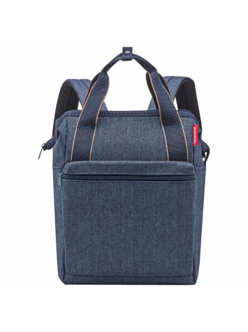 Reisenthel travelling allrounder R - Rucksack 40 cm (twist maroon) in herringbone dark blue