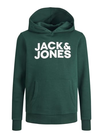 Jack & Jones Logo Hoodie Kapuzen Pullover Sweater JJECORP in Grün