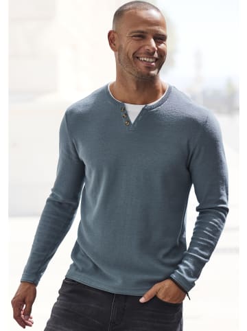 H.I.S Strickpullover in blaugrau