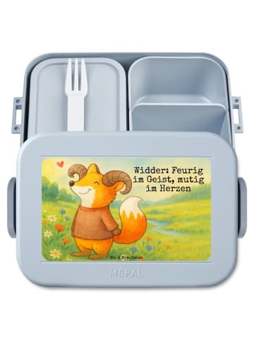Mr. & Mrs. Panda Bento Box Widder Astologie Design mit Spruch in Blau Pastell