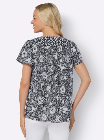 Sieh an! Bluse in schwarz-weiß-gemustert