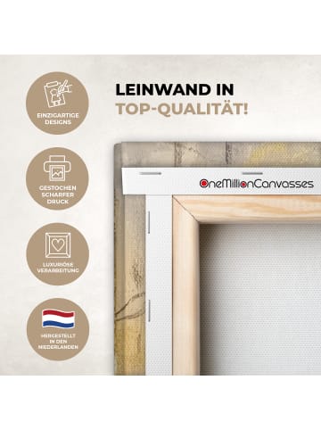 OnlyWow Leinwand Bilder Grau