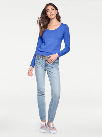 Heine Rundhals-Pullover in royalblau