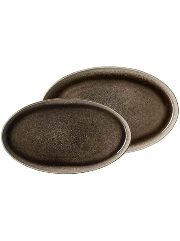 Ritzenhoff & Breker 2-tlg. Servierplattenset Eda in Braun – in braun