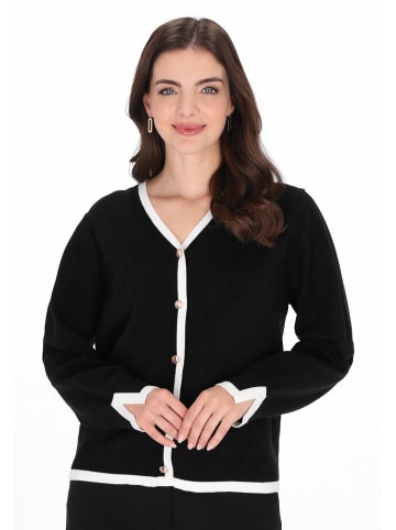 usha BLACK LABEL Women Cardigan in black offwhite
