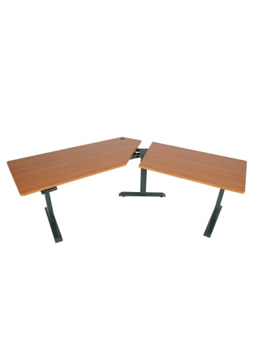 MCW Schreibtisch D40 120°, Natur, anthrazit-grau
