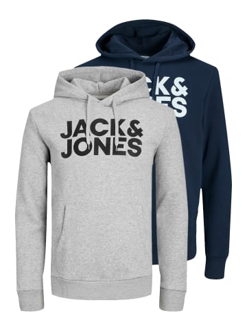 Jack & Jones Sweatshirt / Hoodie Corp in Dunkelblau / grau