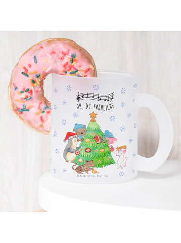 Mr. & Mrs. Panda Teetasse Weihnachtsbaum schmücken mit Spruch in Transparent