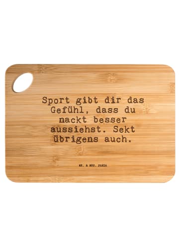 Mr. & Mrs. Panda Holzbrett Sport gibt dir das... mit Spruch in Braun