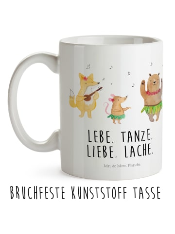 Mr. & Mrs. Panda Kindertasse Waldtiere Aloha mit Spruch in Weiß